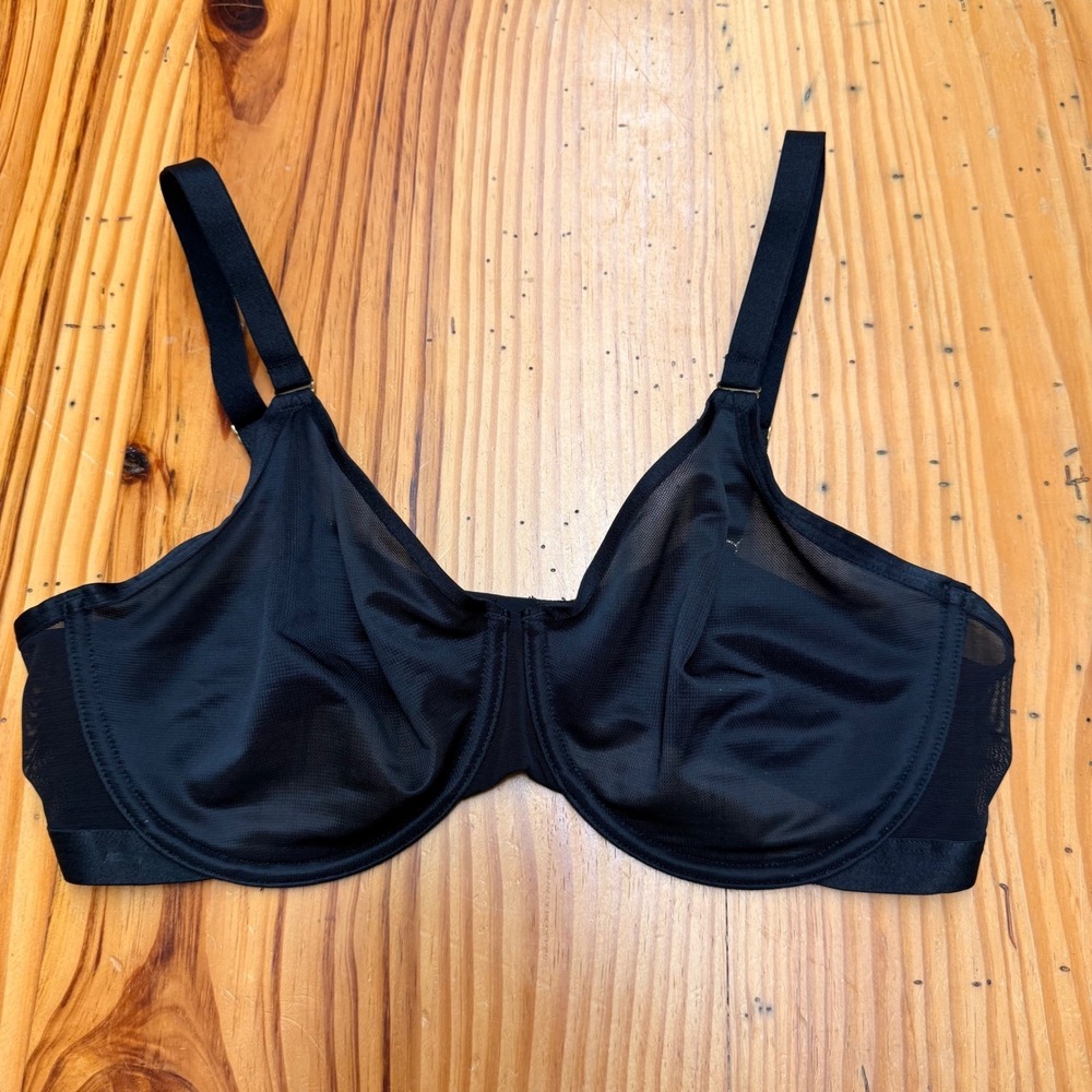 Soma Unbelievable Minimizer Bra Black Underwire Mesh 38C‎ 022401
